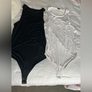 Express Women’s black & white body suits size large (tank top bodysuit)